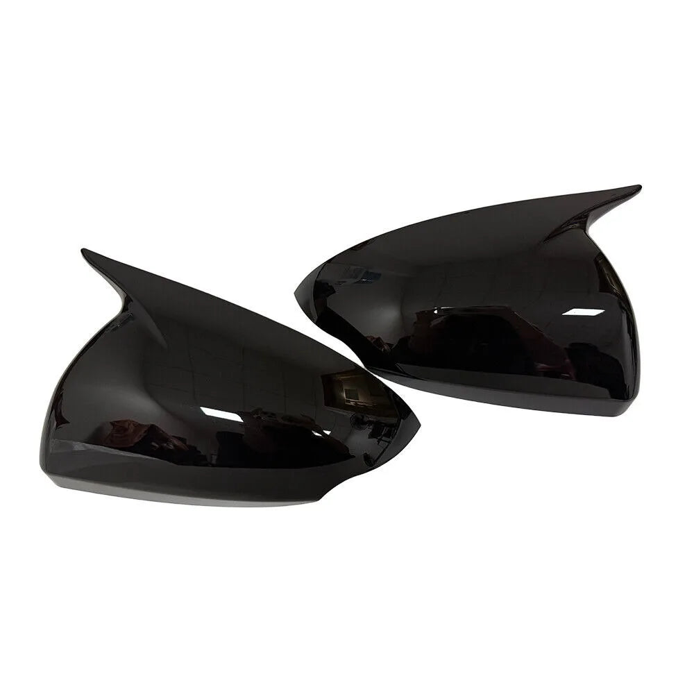 For Hyundai IONIQ 2016-2022 Car Sticker Rearview Side Mirror Cover Wing Cap Exterior Door Rear View Case Trim Carbon Fiber Look Quake Gloss Black