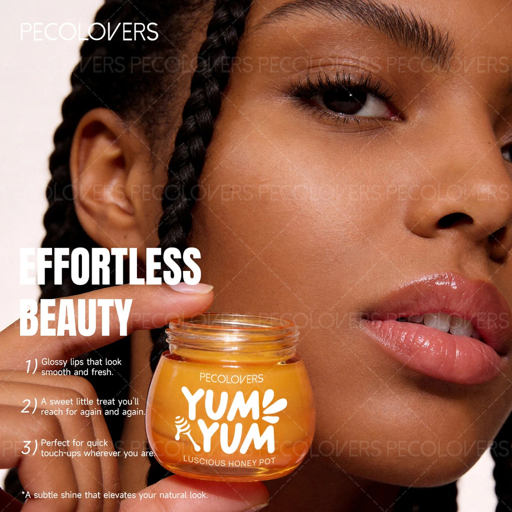 1PC Honey Pot Lipstick Can Moisturize Lips for A Long Time. It Can Be Overlapped and Applied To Nourish Lips and Lip Cosmetics Quake