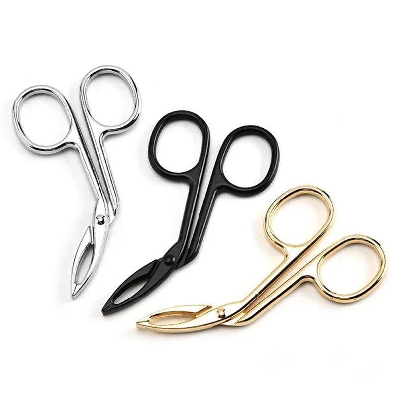 New Straight Pointed Elbow Eyebrow Pliers Clip Scissors Tweezers Professional Hairs Puller Eyebrow Plucking Makeup Beauty Tools Quake
