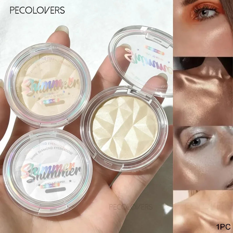 1PC Multi Functional High Disc, Champagne and White Silver Colors, Brightens The Face and Eyes, Waterproof and Sweat Proof Quake