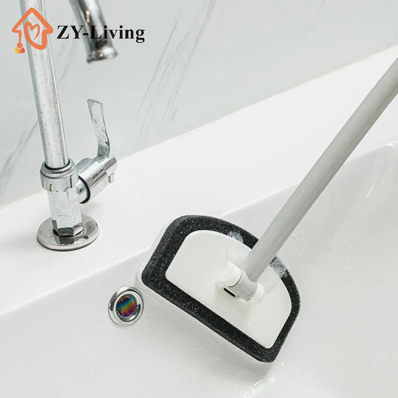 Bathroom Sponge Cleaning Brush Multi-Functional Tool Long Handle Removable Household Floor Bathtub Brushes Ceramic Tile Brush Quake