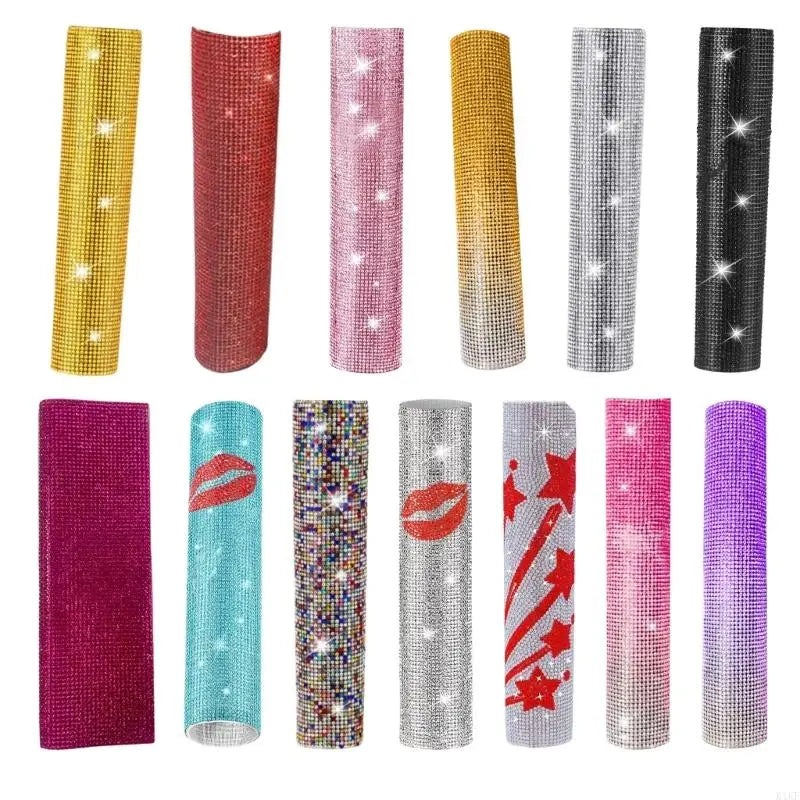 Rhinestones Microphone Handle Sleeve for Wireless Microphone Handle, Sparkly Grip Cover with Soft Inner Liner for Karaoke K1KF Quake