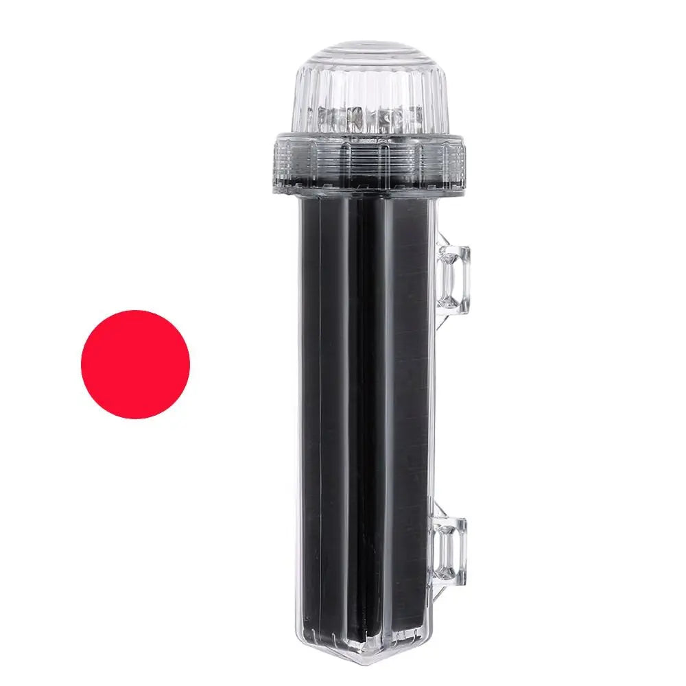 Outdoor Lighting Waterproof Solar Net Mark Light Solar Dual Mode Anchor Light Marine Navigation Light Outdoor Quake Red
