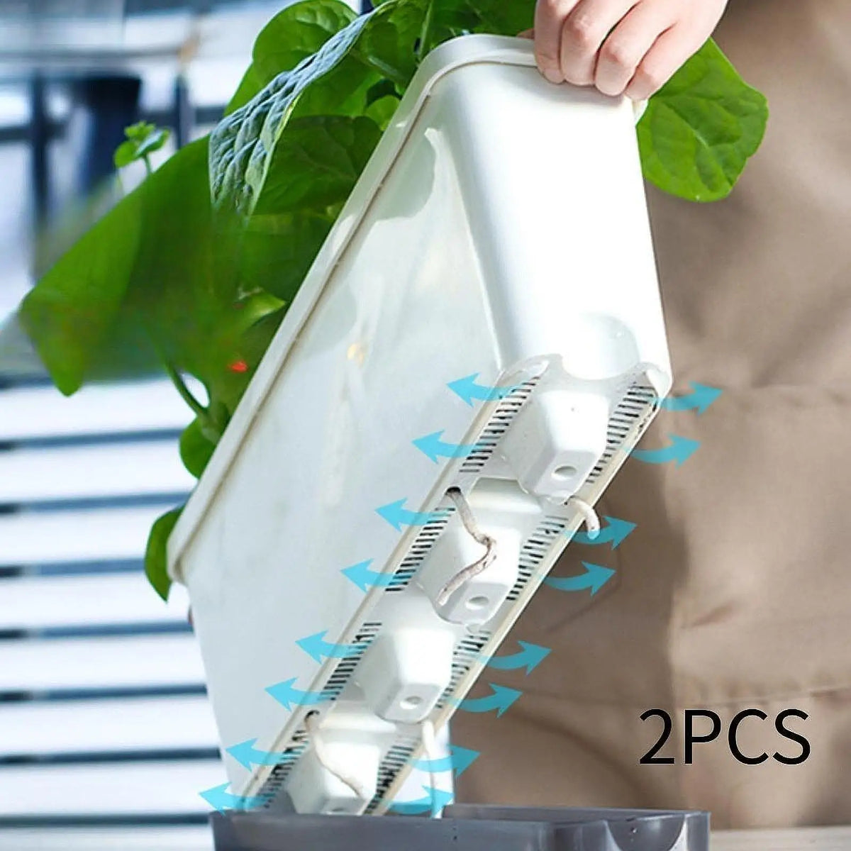 2 Pieces Window Box Planter Flower Pot Self Watering Plant Pot Versatile Accessory for Indoor Outdoor Lightweight Quake