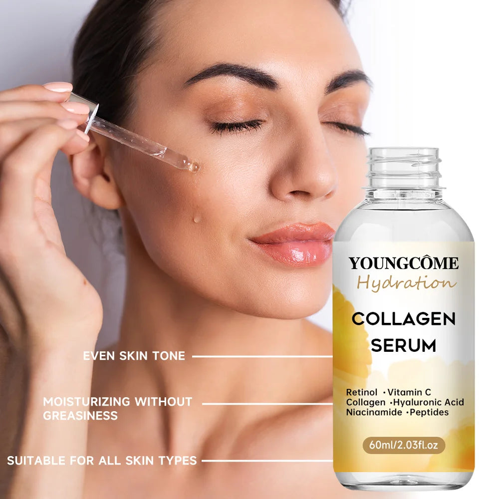 Collagen Face Serum Skincare Facial Essence Liquid Moisturizing Soothing Nourishing Face Serum Pore Shrink Skin Care Korea 2025 Quake