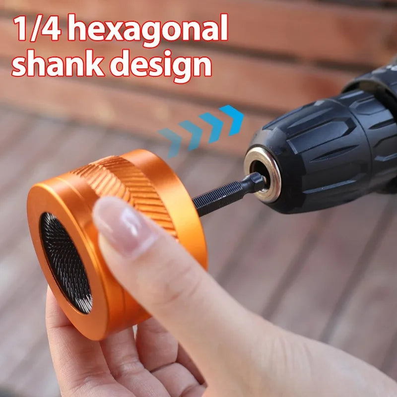 Metal Pipe Grinding Polishing Cleaner 1/4-inch Hex Shank Electric Drills Tool Copper Pipe Cleaner for Cleaning Rust Stains Paint Quake