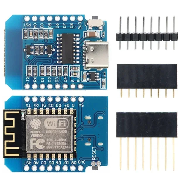 10pcs WeMos D1 Mini Pro V3.0 NodeMcu 4MB/16MB Bytes Lua WIFI Internet of Things Development Board Based ESP8266 CH340G Nodemcu V Quake D1 MINI TYPE-C 10PCS