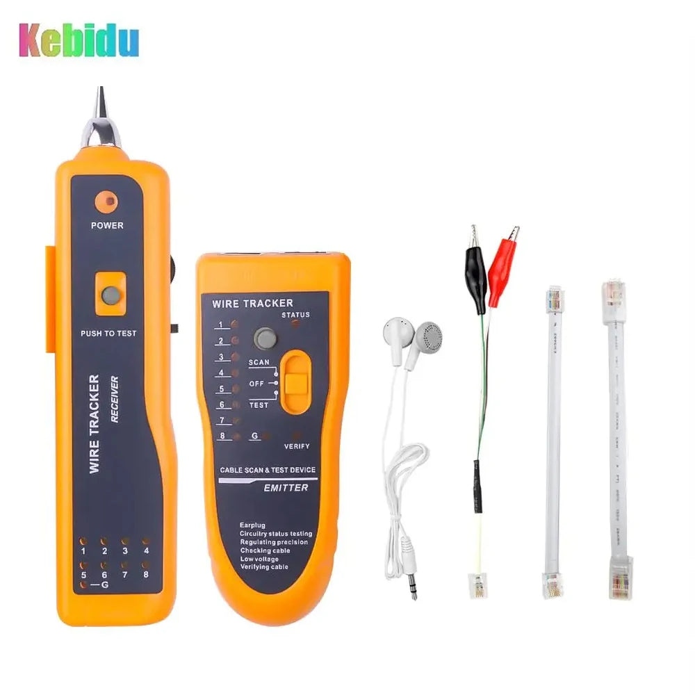 1PC Network Cable Tester LAN Telephone Wire Tracker Diagnose Tone Tracer for STP UTP Cat5 Cat6 RJ45 RJ11 Detector Line Finder Quake