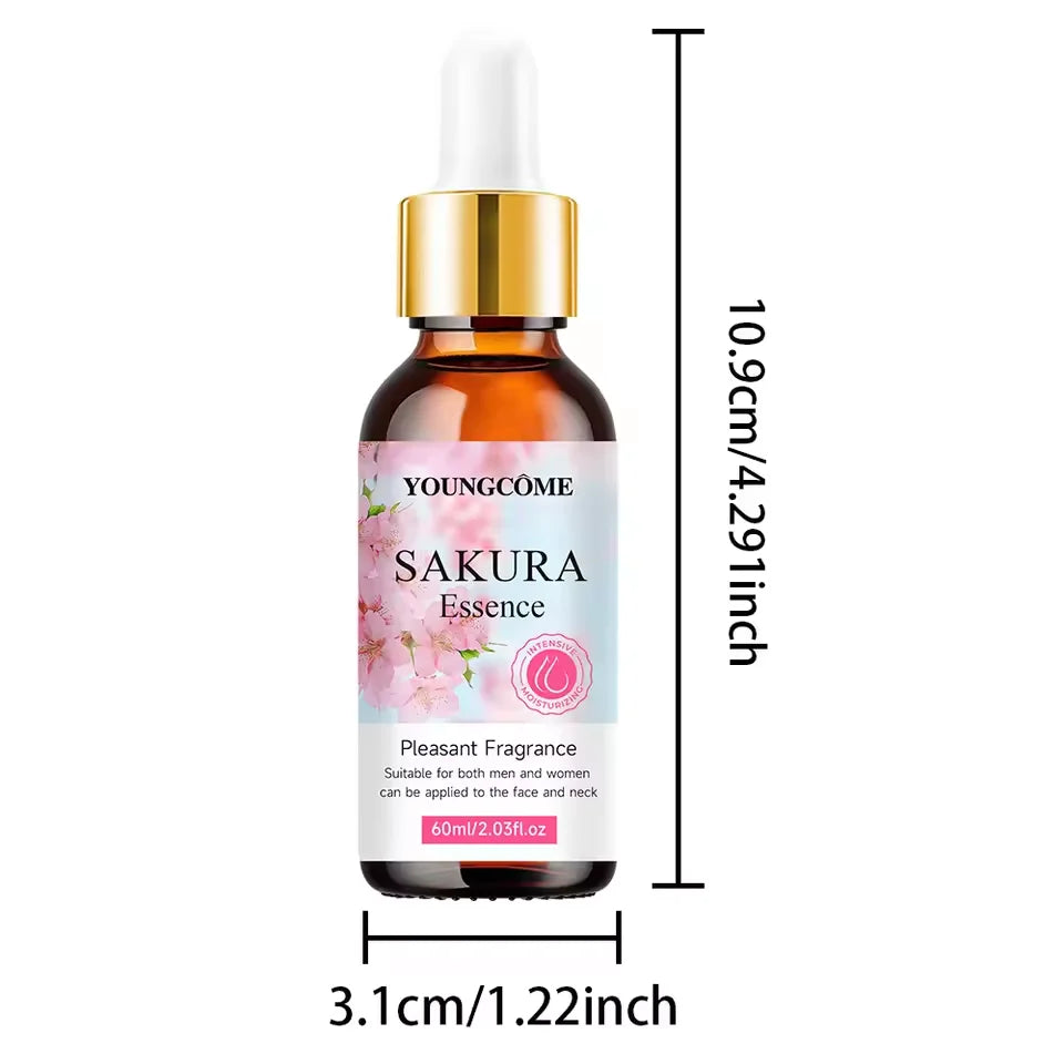 40/60ml Sakura Facial Serum Cherry Blossom Anti Wrinkle Brighting Skin Face Essence Brightening Moisturizing Dry Skin Care Quake 60ml