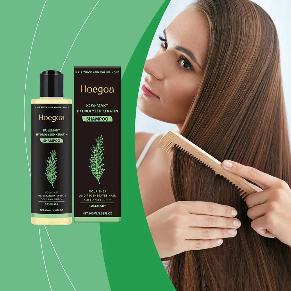 Hoegoa Rosemary Hair Shampoo Volumizing and Thickening Strengthening and Oil Control Nourishes and Repairs Hair Oil Adds Volume Quake
