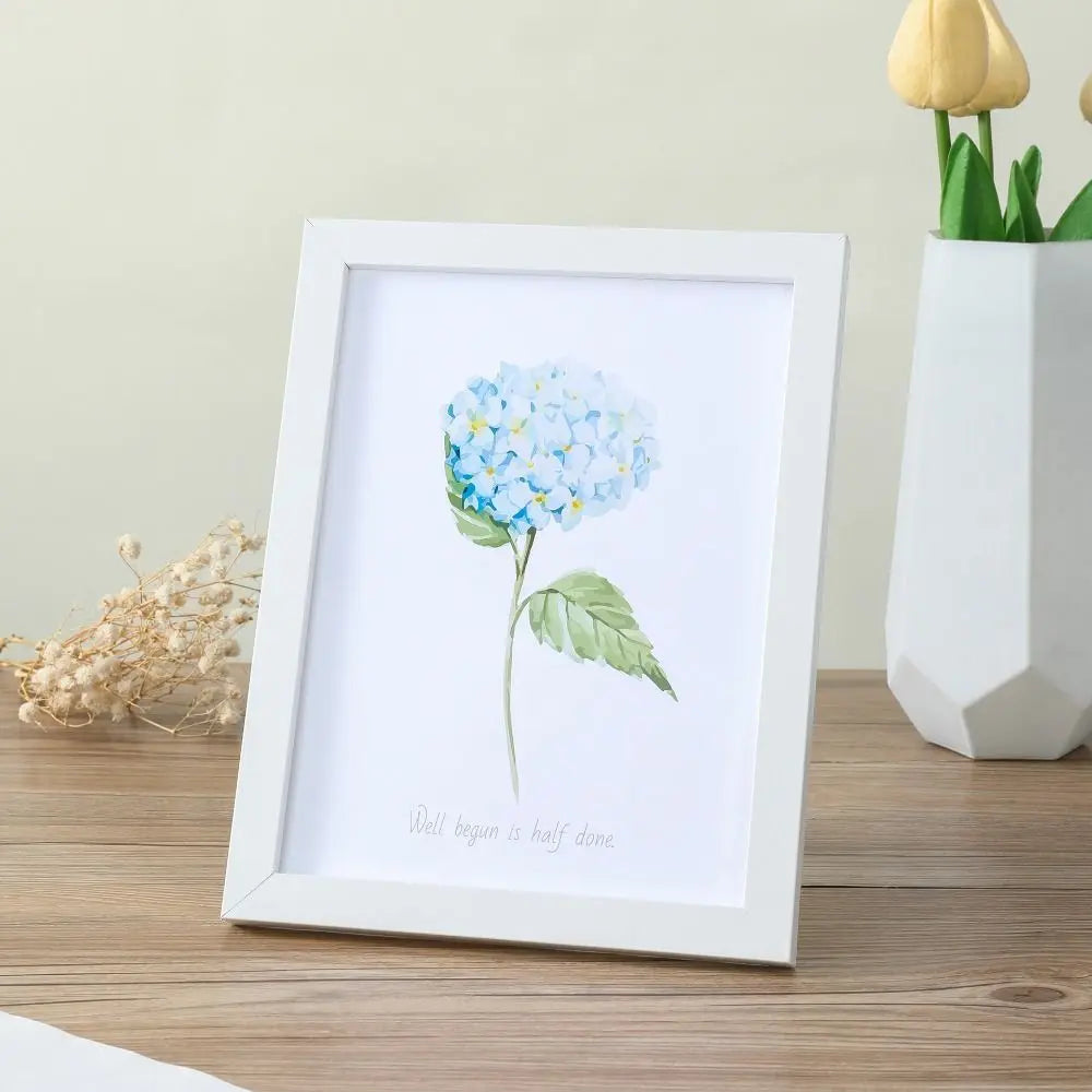 New Wooden Photo Frame Wall Hanging 8inch Picture Frame Stand 10inch 6inch Draw Frame Gift Quake white 6inch