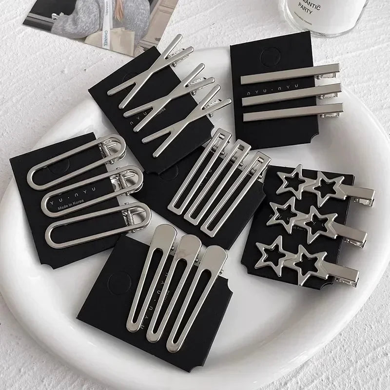 Simple Metal Duckbill Clip Crocodile Curly Hairpin Barrettes Hairstyle Holder Fluffy Hair Root Salon Haircut Headwear Bobby Pins Quake