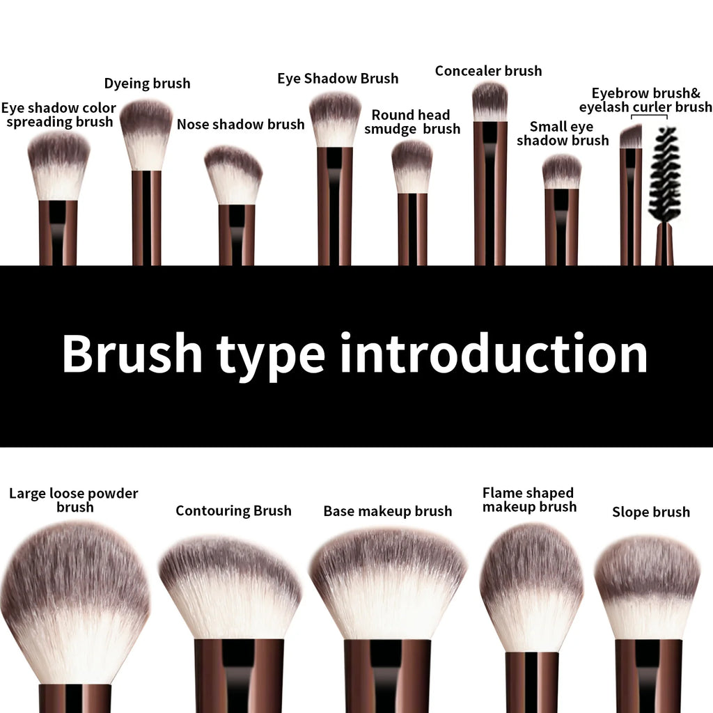 13 pcs Makeup Brush Set, Dense Bristles, Aluminum Alloy Handle, Suitable for All Skin Types Quake