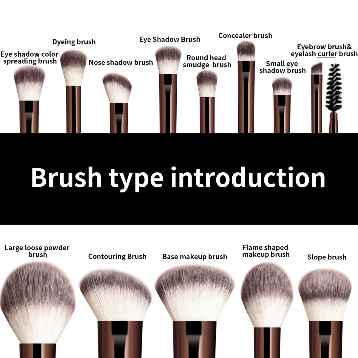 13 pcs Makeup Brush Set, Dense Bristles, Aluminum Alloy Handle, Suitable for All Skin Types Quake