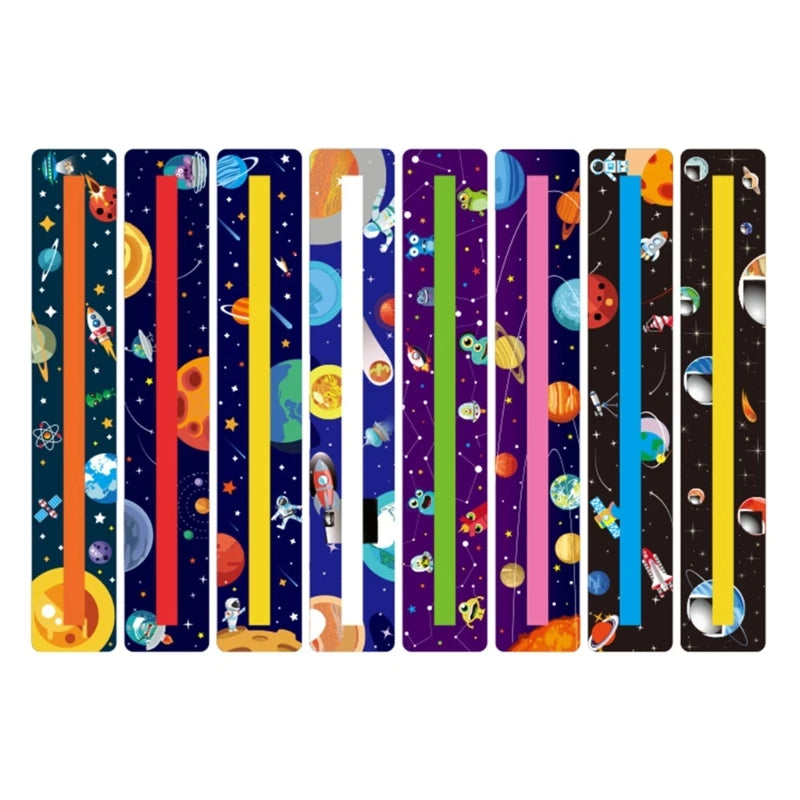 1 Pack Strips for Kids Dyslexia Tools Reading Ruler Bookmarks K1KF Quake Space Small 8 Colors