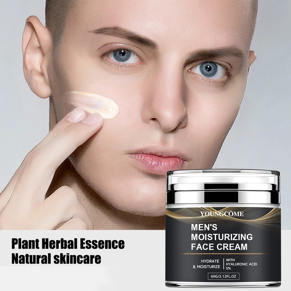 Men's Collagen moisturizing cream with retinol and vitamins, refreshing and hydrating, improves skin elasticity, day and night Quake