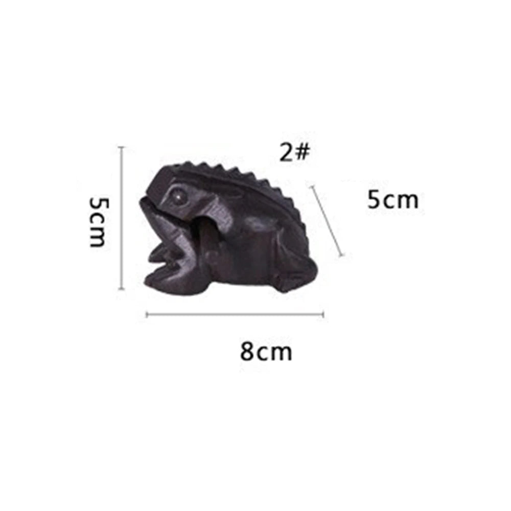 1pc Wooden Frog Guiro Rasp,Handcrafted Wooden Frog Musical Instrument,African Wooden Frog Rasp Musical Instrument for Adults Quake black 8x5x5cm