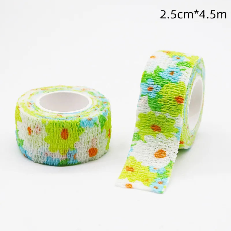 1 Pc Self Adhesive Elastic Bandage Protection Finger for Writing First Aid Kit Colorful Tape New Tattoo Accessories 2.5cm X 4.5m Quake NO.11