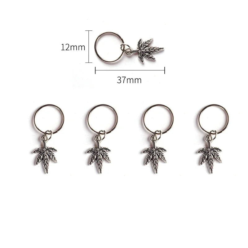 5-8 Pcs Metal Hair Braiding Rings African Cuffs Tubes Charms Dreadlock Beads Hair Braids Jewelry Braider Decorations Accessories Quake 5pcs 16
