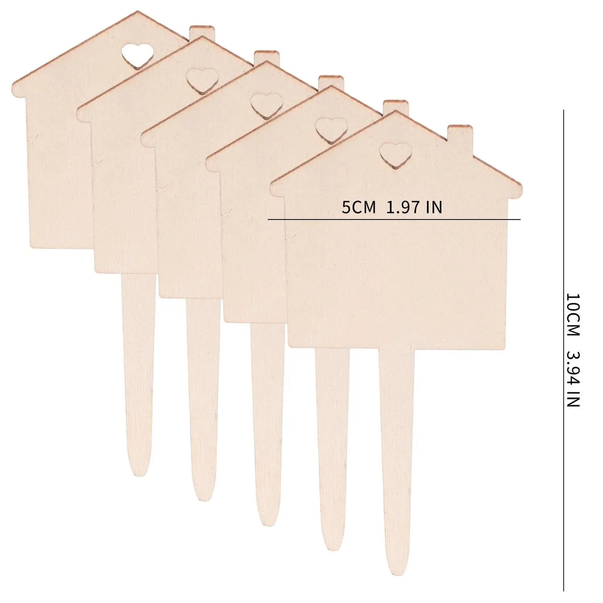 50/5PCS Wooden Plant Blank Labels Eco-Friendly Writable Sign Tags Garden Plant Markers for Seed Potted Herbs Flowers Vegetables Quake House 5PCS