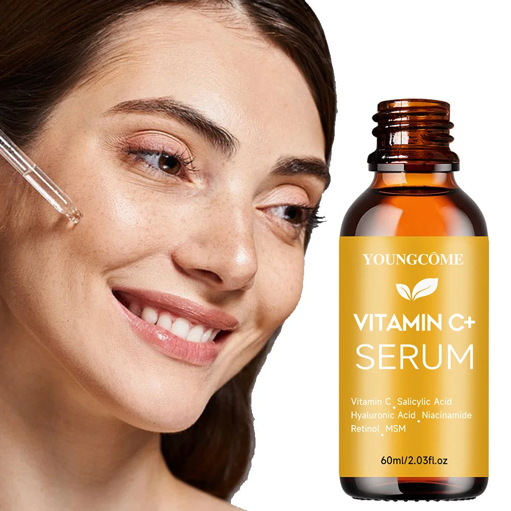  Vitamin C+Serum Wrinkle Remover Face Serum Lifting Firm Fade Fine Line Anti-aging Essence Whitening Brighten Nourish Skin Care Quake