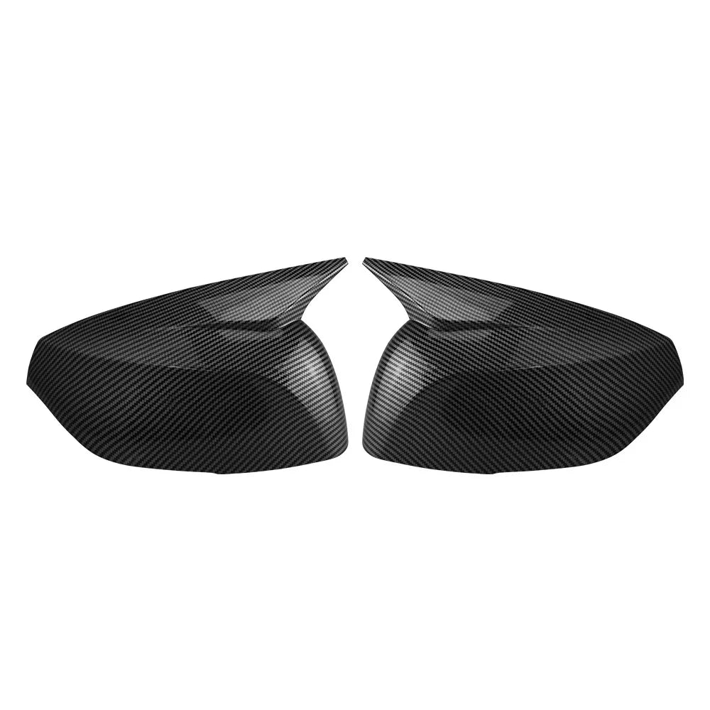 For Infiniti QX50 QX55 2019-2024 2x Car Sticker Rearview Side Mirror Cover Wing Cap Exterior Case Trim Accessories Vehicle Decor Quake Carbon