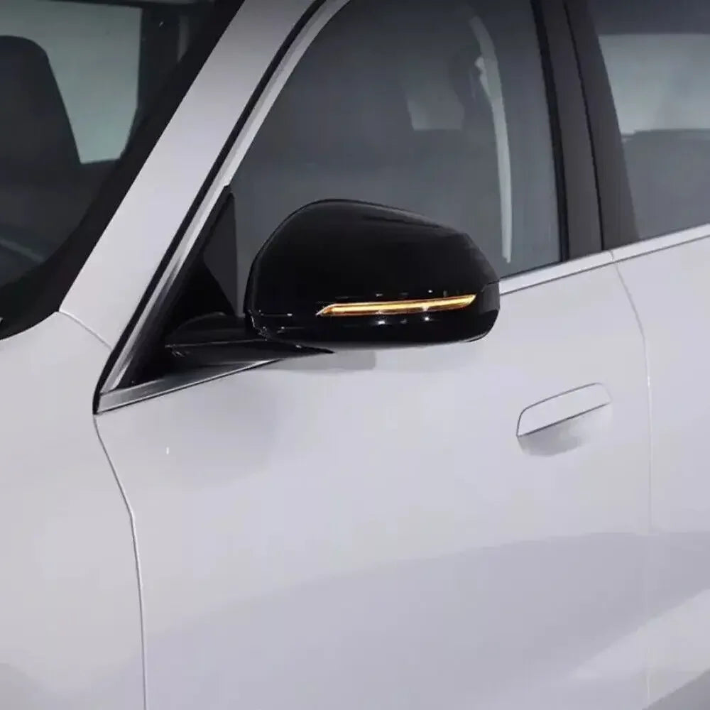 Self-Adhesive Stick On LHD Carbon Fiber Look Rearview Side Door Mirror Cover Trim For BMW X1 iX1 X2 iX2 U11 U10 2023-2026 Quake