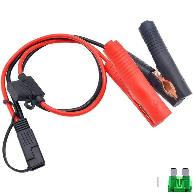10/12AWG SAE Alligator Clip Harness 12V Quick Break Power Cord with On‑Off Switch and Fuse Protection for Solar Battery Charging Quake type3 10AWG 1M