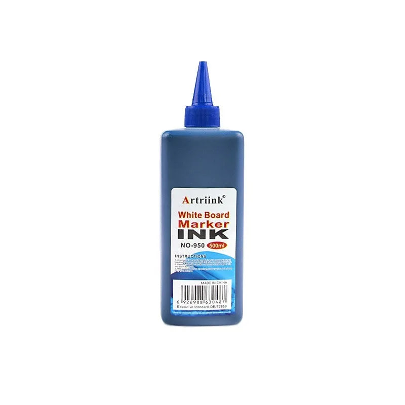 1pc Whiteboard pen ink 500ML replenishment liquid water-based large capacity erasable environmentally friendly filling liquid Quake Blue
