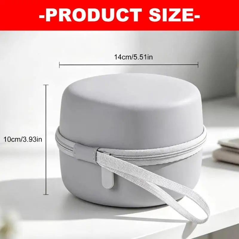 Hard Shell Electronic Accessory Case with Open Interior Compartment, Attached Handle Strap and Zippers for Small Speaker K1KF Quake