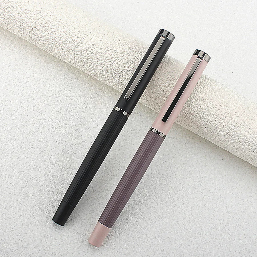 Business 6052 Metal Fountain Pen Matte Barrel Iridium EF 0.38mm Ink Pen Office Business Writing Gift Ink Pen Quake 6052-6 EF 0.38MM