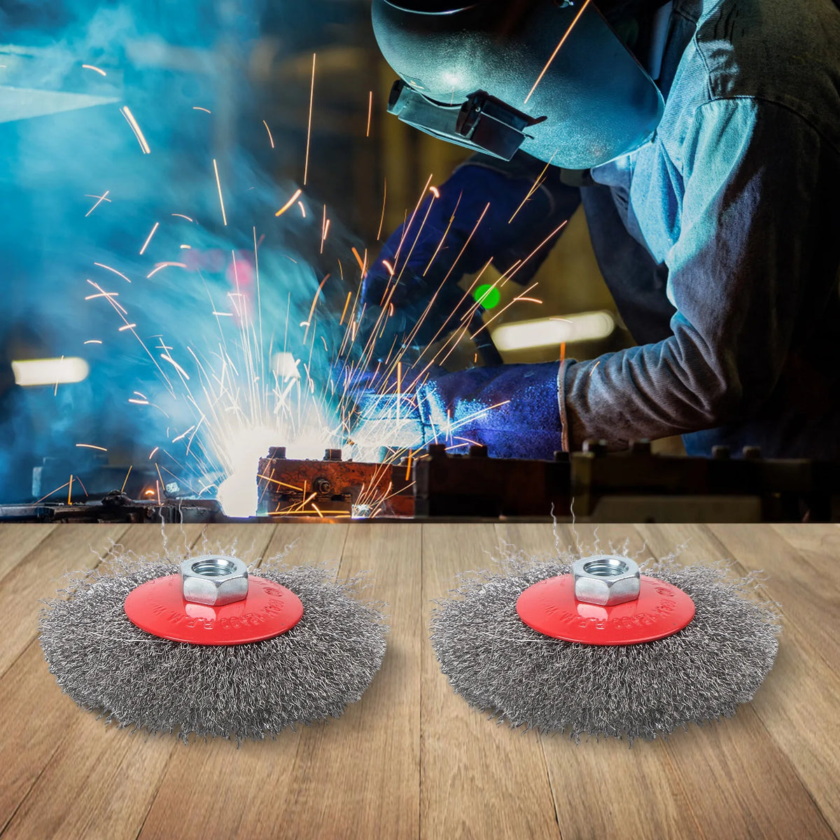Angle Grinder Brushes Twisted Knot Brush 115mm Brush Size 8500 RPM Max Speed Deburring Wire Brush Descaling Tool Quake