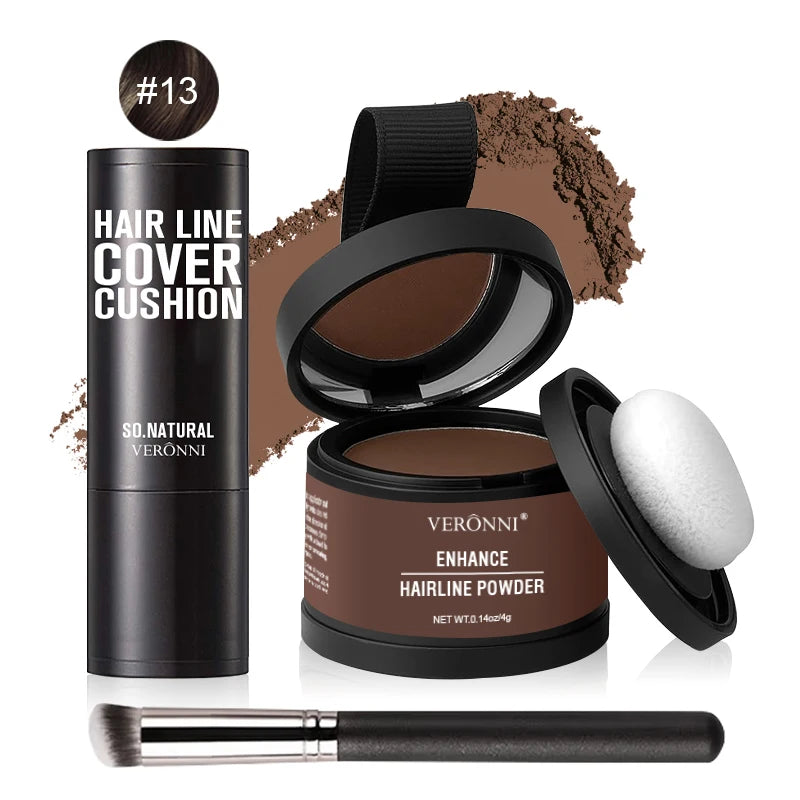 Hairline & Roots Concealer Powder Black Root Natural Instant Waterproof Hairline Shadow Concealer Coverage Repair Fill In Hair Quake 13