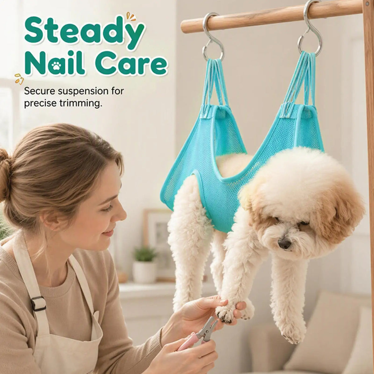 Dog Hammock Grooming Mesh Escape Proof Non Slip Restraint Harness for Bathing Ear Teeth Cleaning Home Pet Store Cattery Kennel Quake