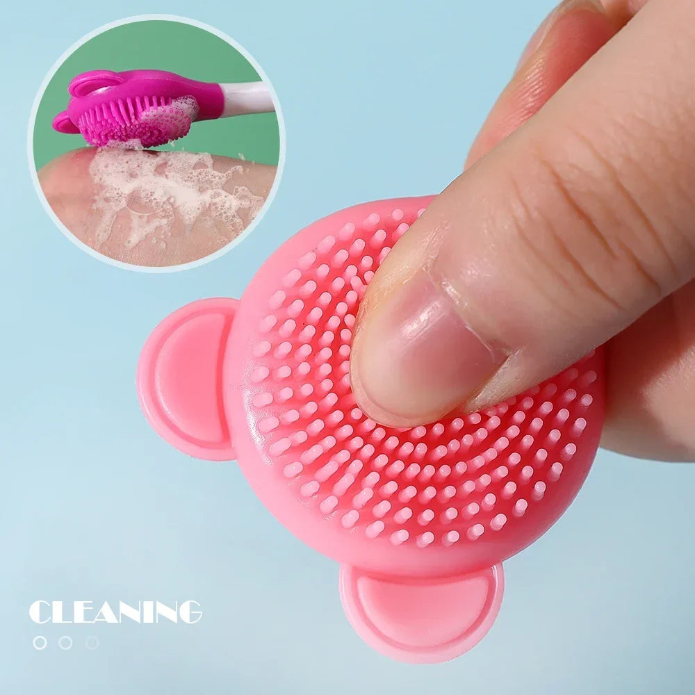 vvocci Double Head Facial Mask Silicone Applicator Spoon Spatula Stirring Stick Women Skin Face Cleansing Care Home Makeup Tools Quake