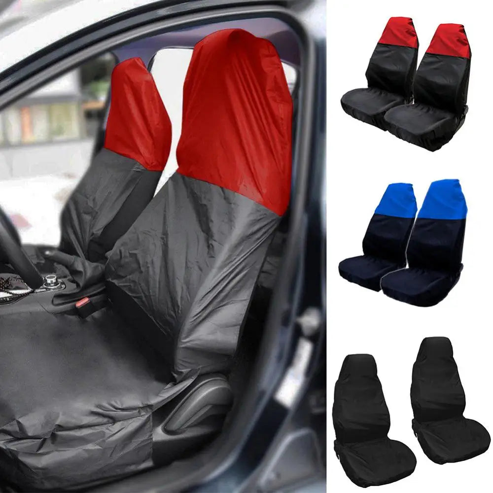 Seat Cover Waterproof 2Pcs Universal Car Auto Van Heavy Duty Protector Case Quake