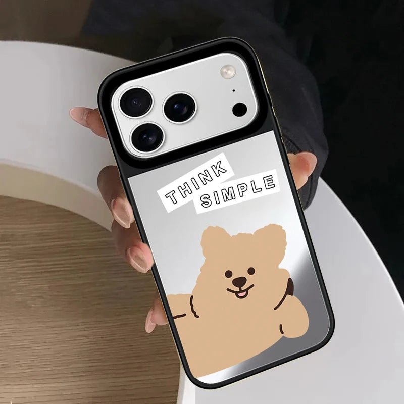 6090733 Mirror Surface Magnetic Phone Case Cover for IPhone 13 14 15 16 17 18 Pro Max Case Quake