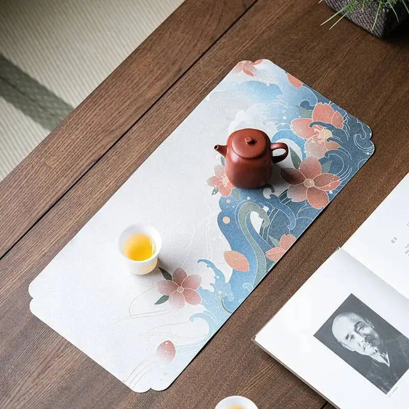 Dry Foam Mat Double-sided Tea Mat Tea Towel Tea Table Mat Teapot Mat Multi-use Tea Ceremony Quake