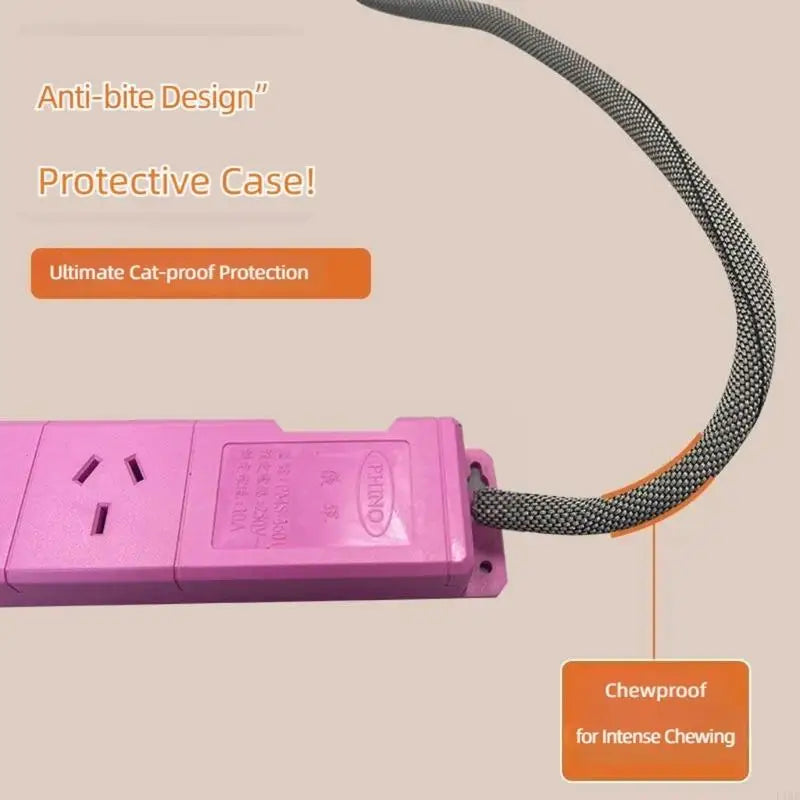 Tinned Metal Cable Cover Metal Texture for Chew Wear and Desk Cable Routing K1KF Quake