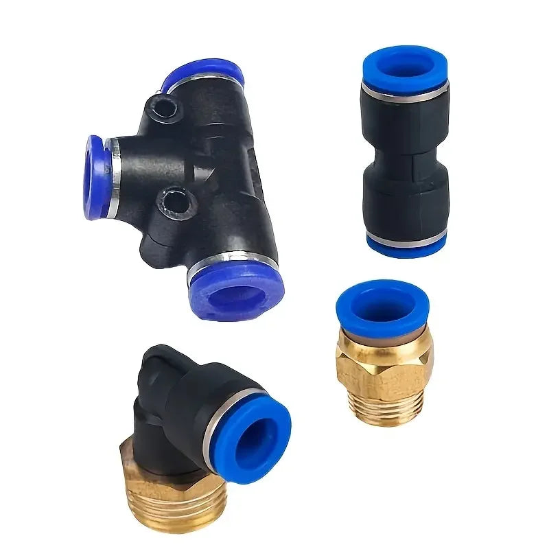 47pcs Air Hose Fitting Set, PVC Quick Connect Push-to-Connect NPT Thread Fittings, with Nylon Tubing Quake