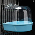 1PCS Hanging Bird Bath Cube Parrots Bathtub Shower Box Cage Accessory For Little Bird Canary Budgerigar Cockatiel Lovebird ﻿ Quake Blue G4443B