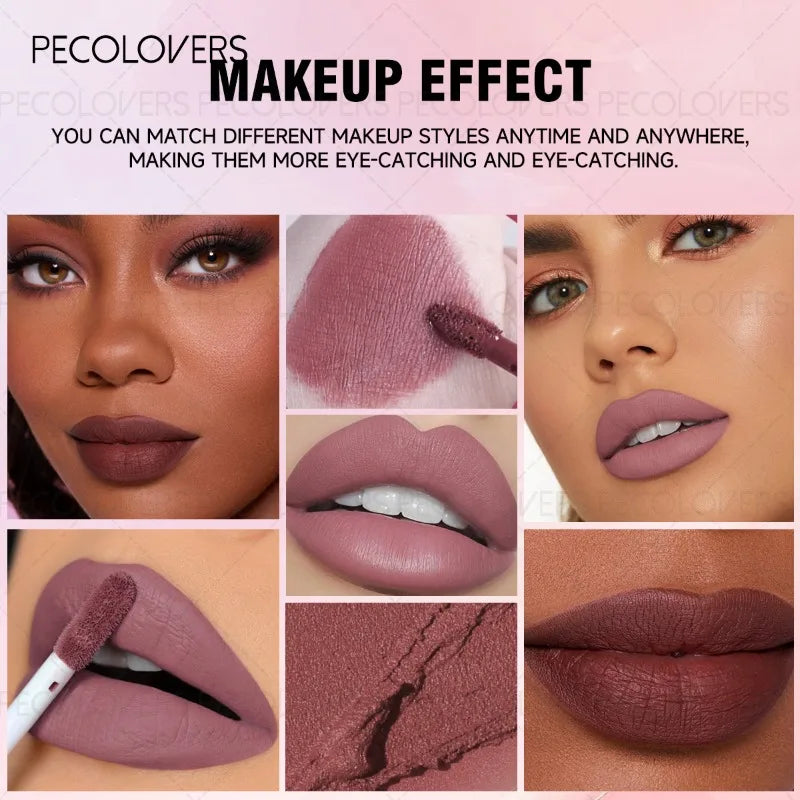 Black Tube Matte Lip Gloss, Multi-color Selection, Plump Lipstick, Non-drying, Waterproof and Long-lasting, Lip Cosmetics Quake