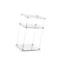 Acrylic Small Table 3 Tier Versatile Bedside Furniture for Small Space Bedside Cabinet for Bathroom Home Balcony Bedside Office Quake Rectangle