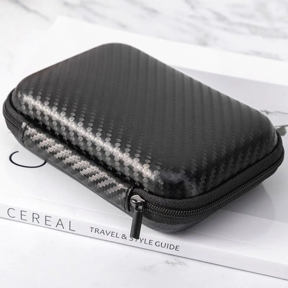 Simple EVA Earphone Bag Wear-resistant Durable Digital Accessories Storage Box Universal Portable Data Cable Organizer Quake 15x10x4.5cm
