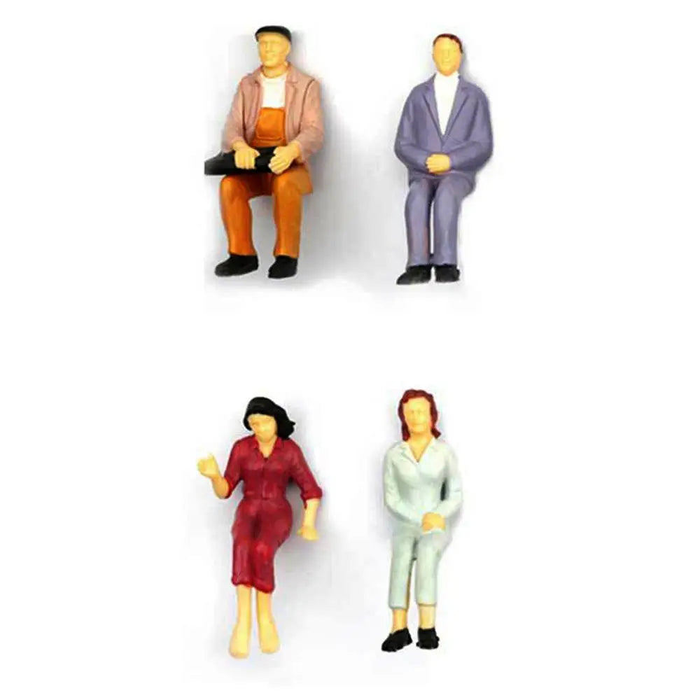 100pcs Hot Mixed Color Pose 1:100/1:150/1:75/1:50 Scale Train Scenery People Figures DIY Character Model Building Passengers Quake