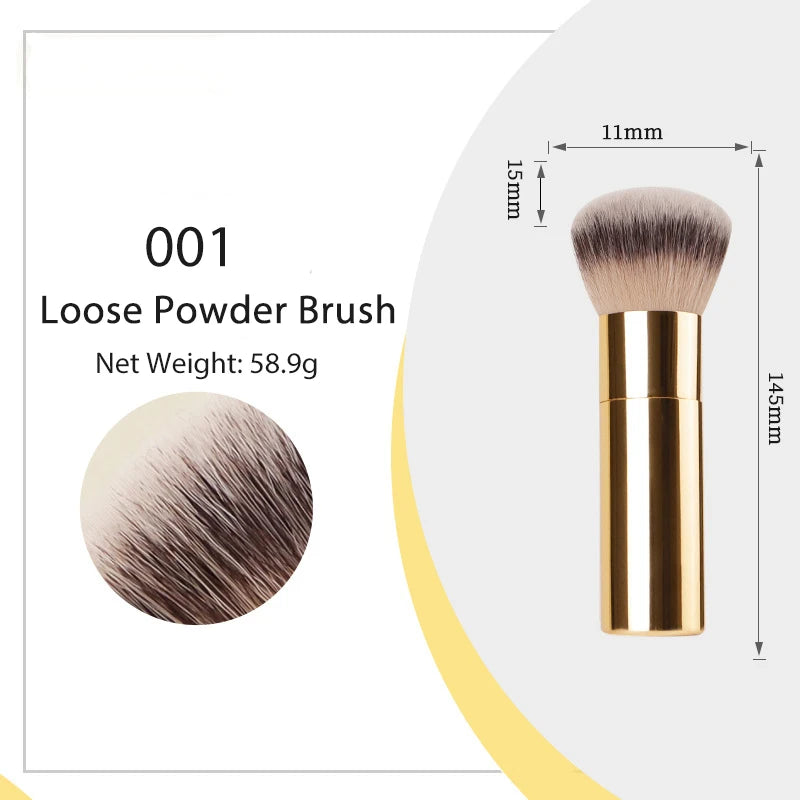 1pcs T Series Beauty Makeup Brushes Face Cosmetic Loose Powder Eyeshadow Highlight Eyebrow Make up Brush For Beauty Women Quake 001