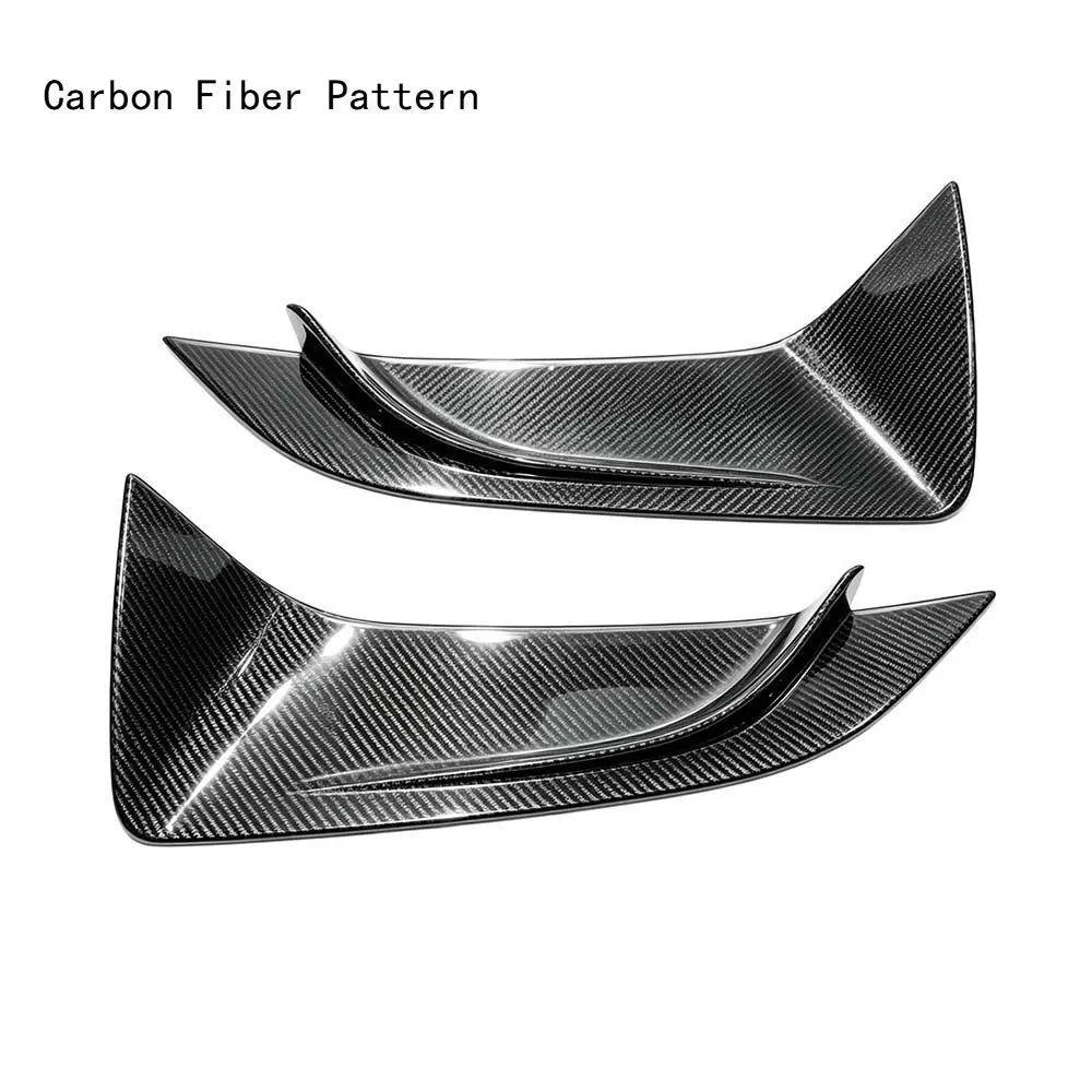 2PCS For Toyota GR Supra A90 A91 MK5 2019-2026 Front Bumper Lower Garnish Cover Trim ABS Carbon Fiber Style Car Accessories Part Quake Carbon Fiber