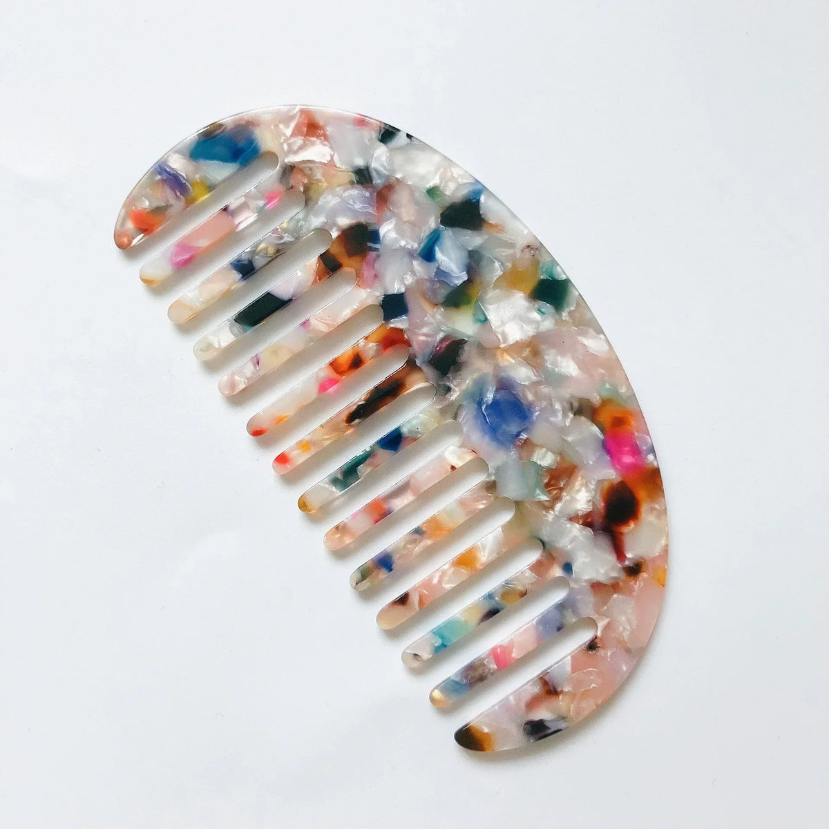 Wide Teeth Acetate Hair Combs Anti-static Massage Hair Brush Hairdressing Colorful Hairdress Salon Styling Traveling Accessories Quake NO.34 12x5.9cm