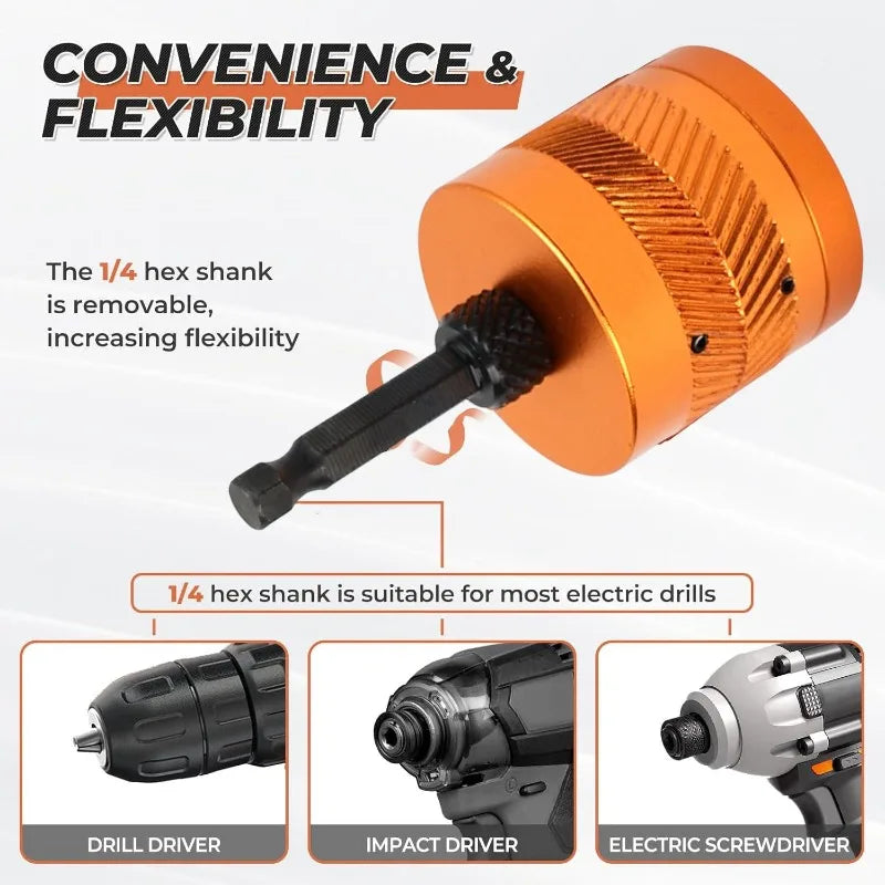 Metal Pipe Grinding Polishing Cleaner 1/4-inch Hex Shank Electric Drills Tool Copper Pipe Cleaner for Cleaning Rust Stains Paint Quake