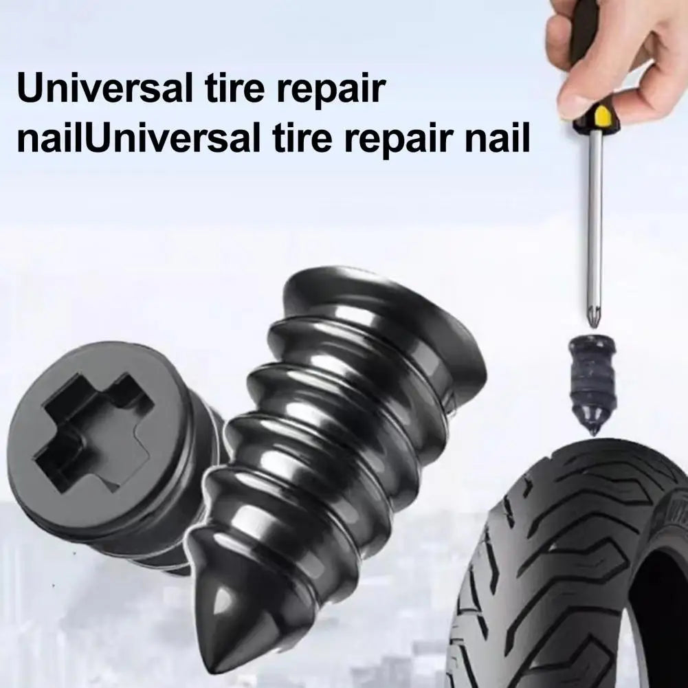 40/50/60Pcs Tire Repair Rubber Nails Kit Screw-in Tire Repair Nails Car Motorcycle Truck Vacuum Tires Puncture Repair Screws Quake
